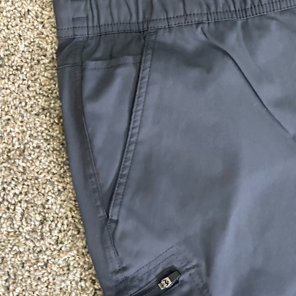 Men's Weatherproof XL 40 42 Chino Khakis Shorts Charcoal Golf Elastic Waist - Picture 7 of 9